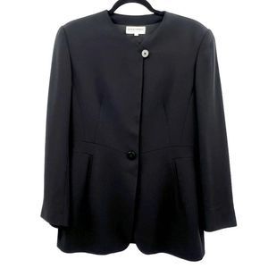 Vintage Giorgio Armani Le Collezioni Women's Collarless Suit Jacket Size 10
